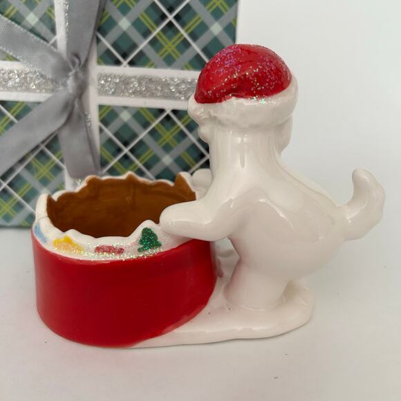 Yankee Candle‎ Snow Pup Dog Tea-light Ceramic Holder-Christmas !!With Gift Box!! - Picture 2 of 5